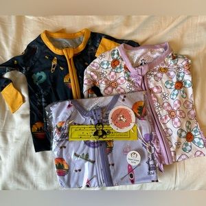 NWT monkeeroo 3-6 month bamboo jams bundle